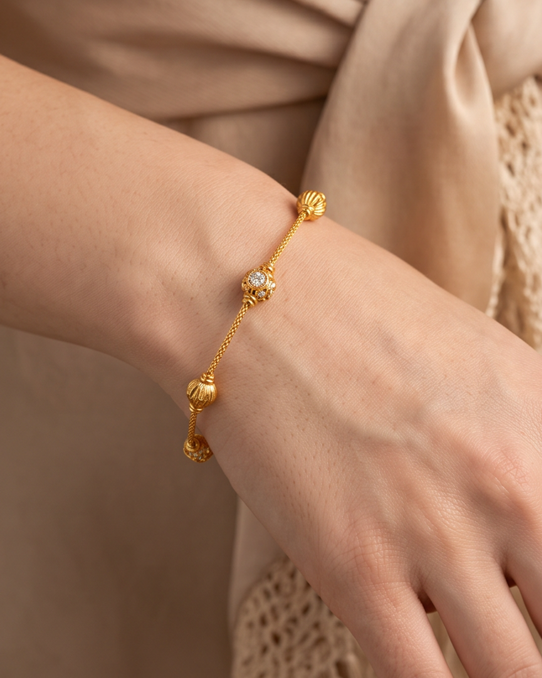 Elegant Gold Diamond Bracelet