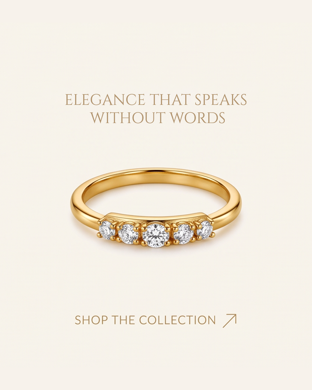 Golden Halo Diamond Ring