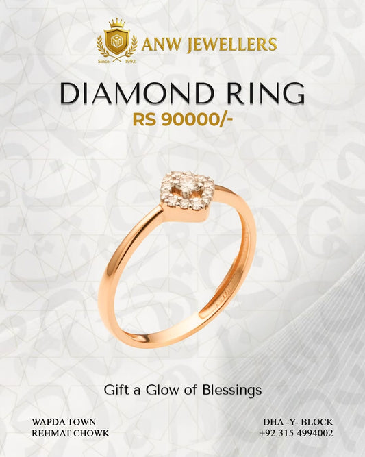 Elegant Rose Gold Diamond Ring for Women | Luxury Diamond Ring – ANW Jewellers